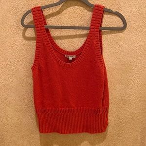Madewell Orange Sweater Knit Tank S